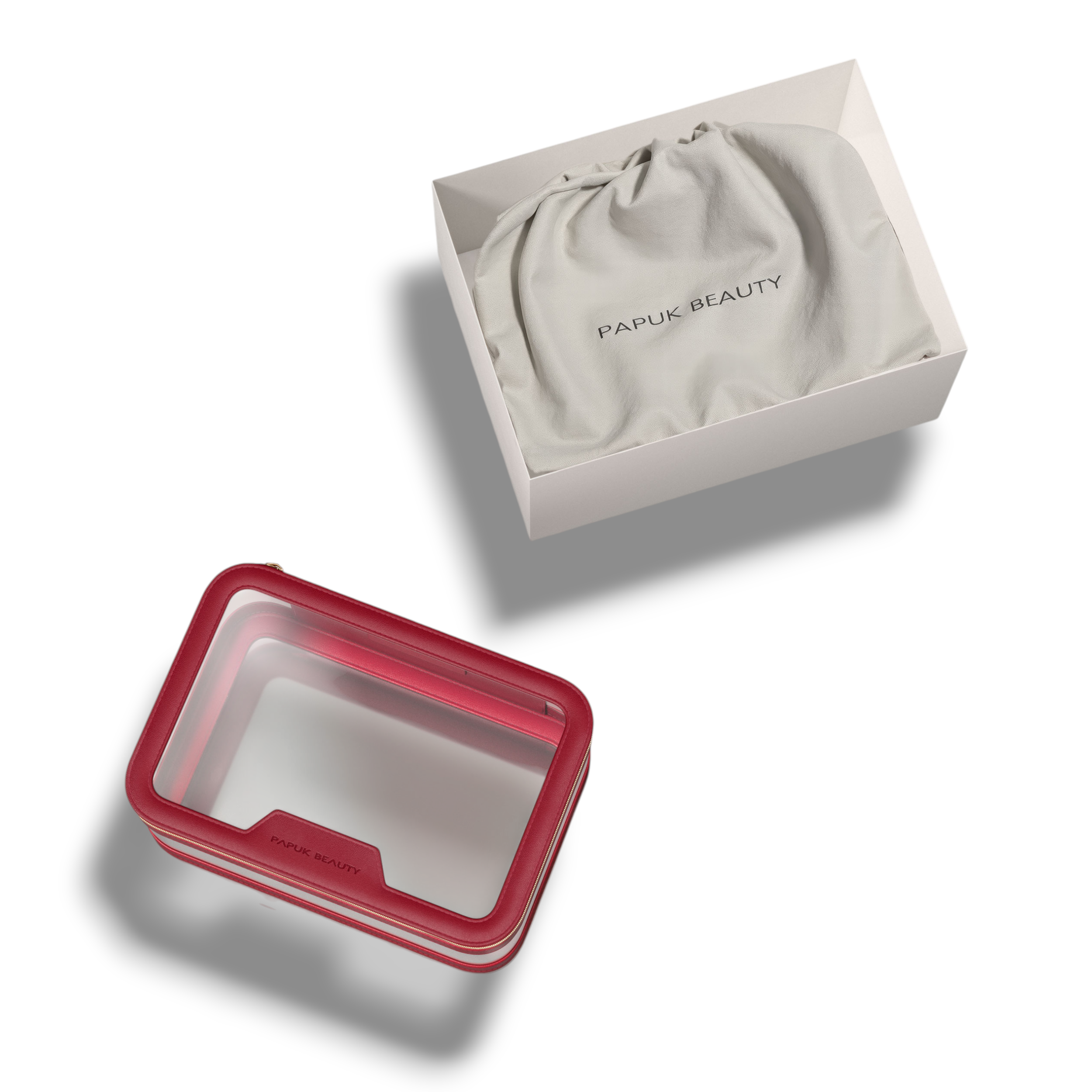 Базовая прозрачная косметичка, маджента