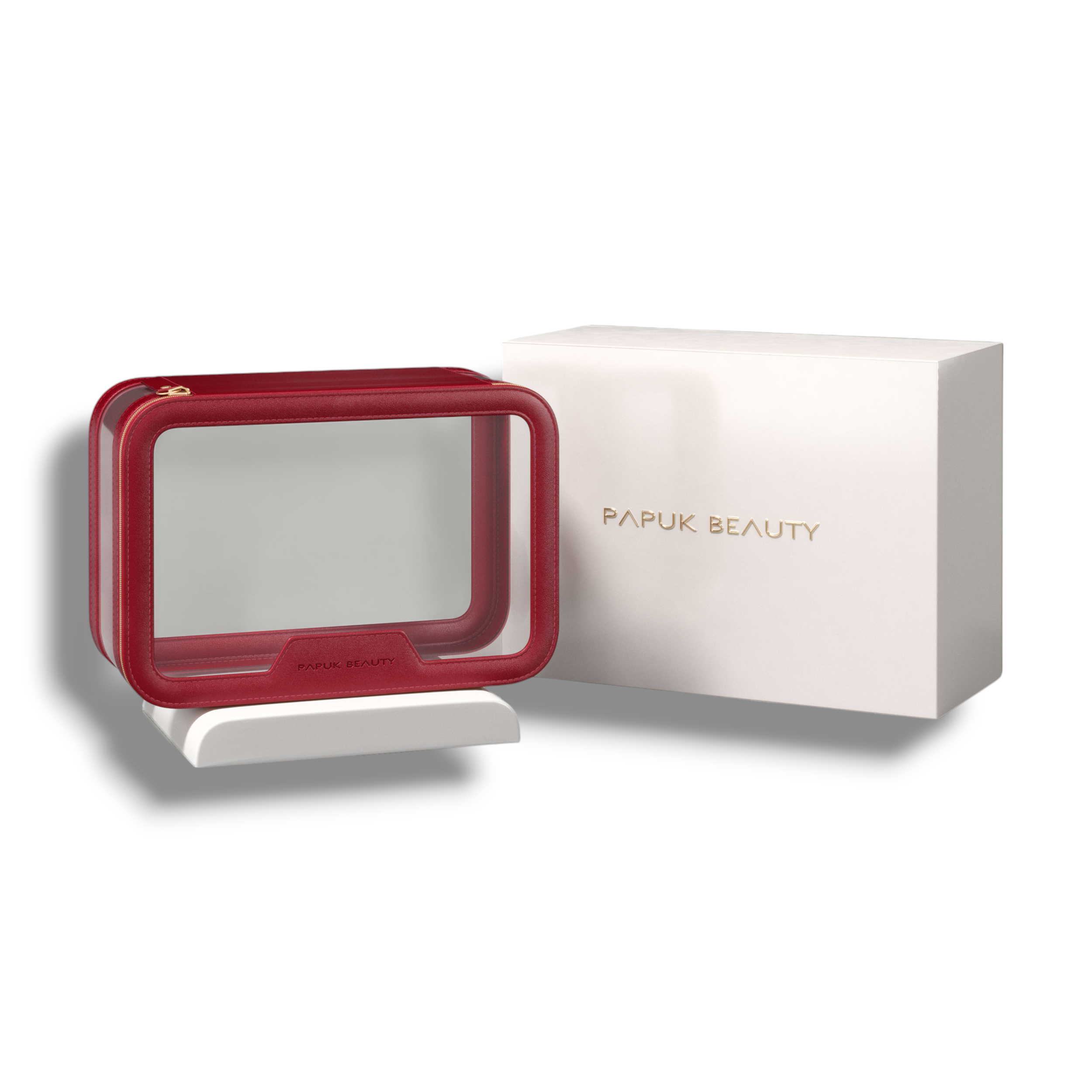 Базовая прозрачная косметичка, маджента