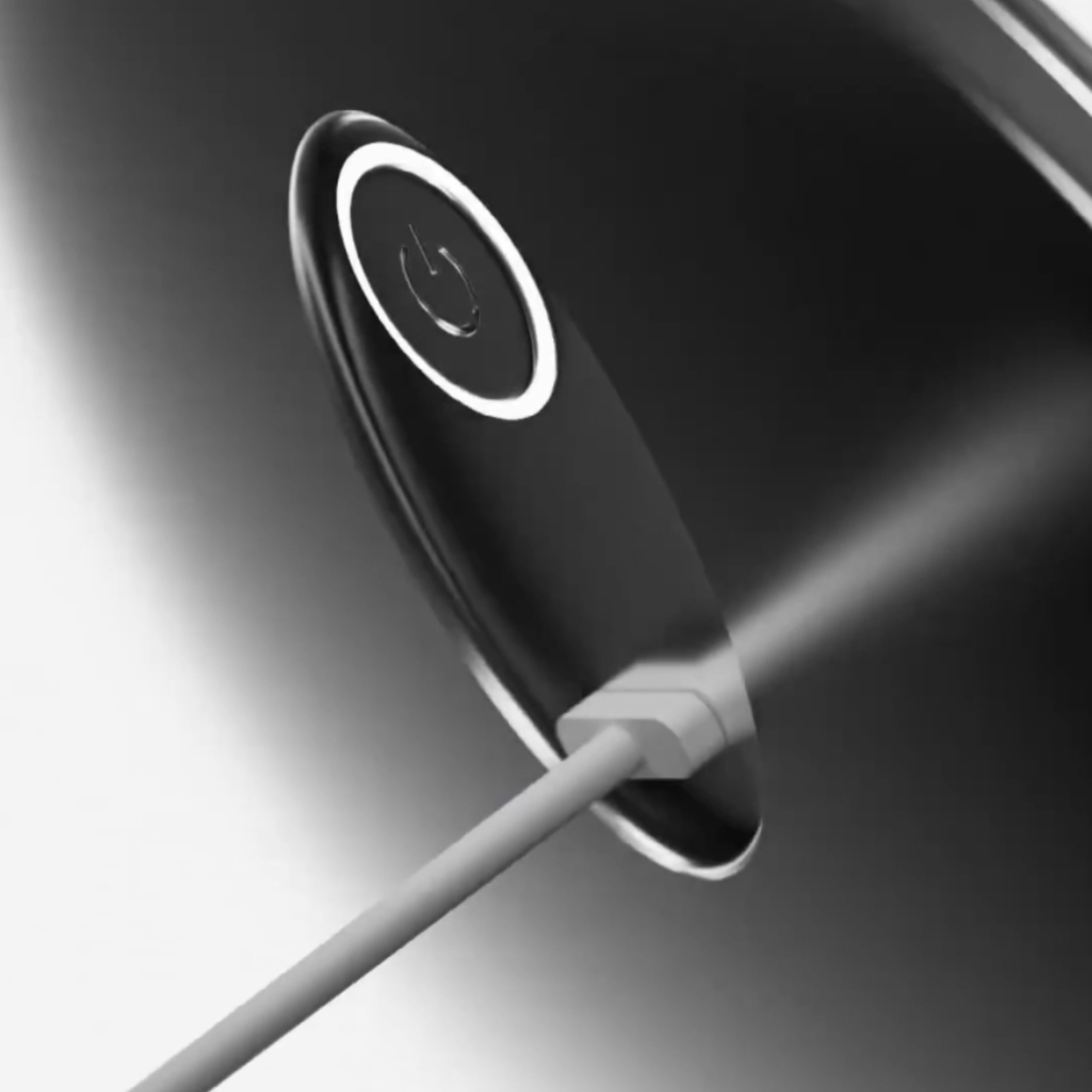 Косметическое зеркало с LED-подсветкой, черное