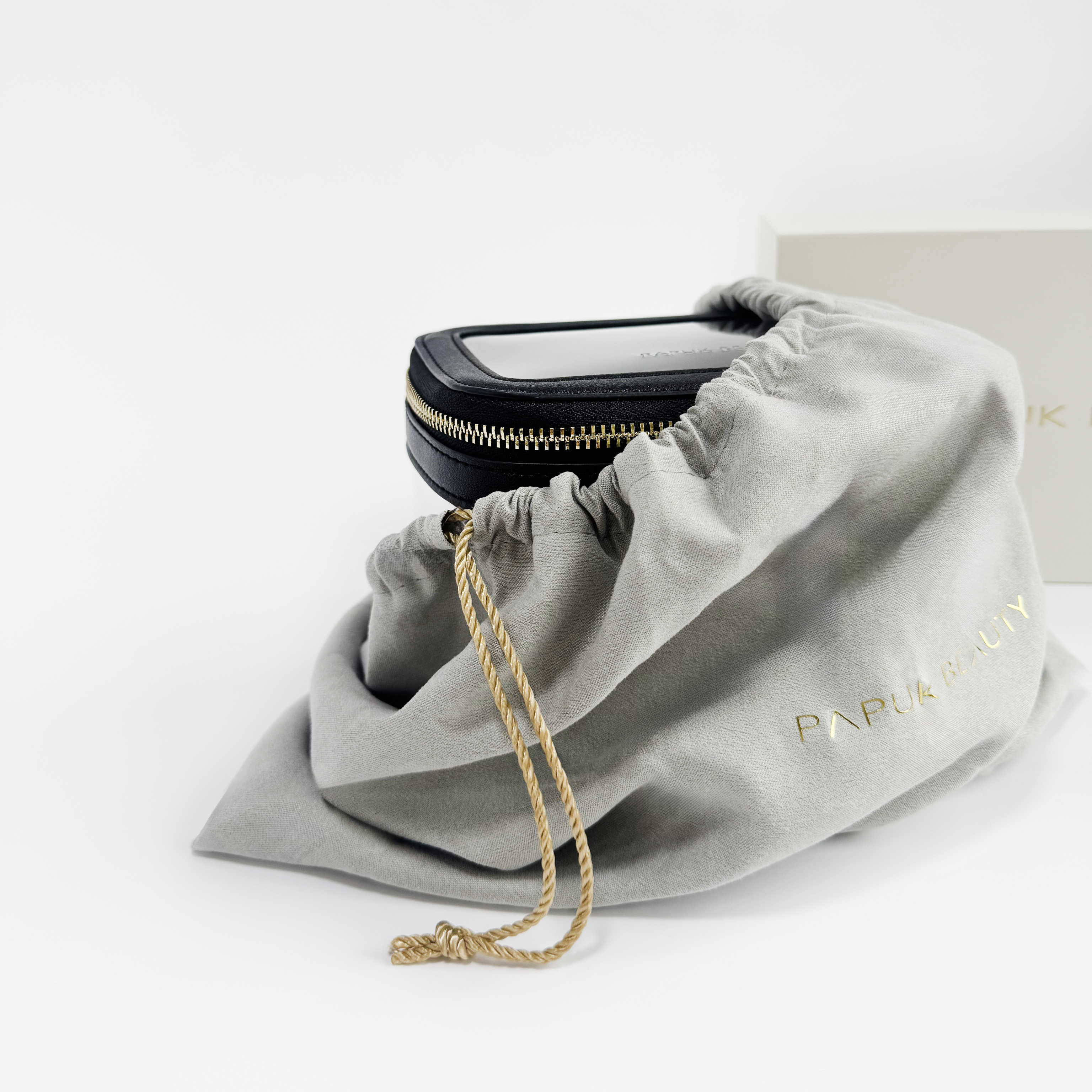 Набор прозрачных косметичек-органайзеров, черный