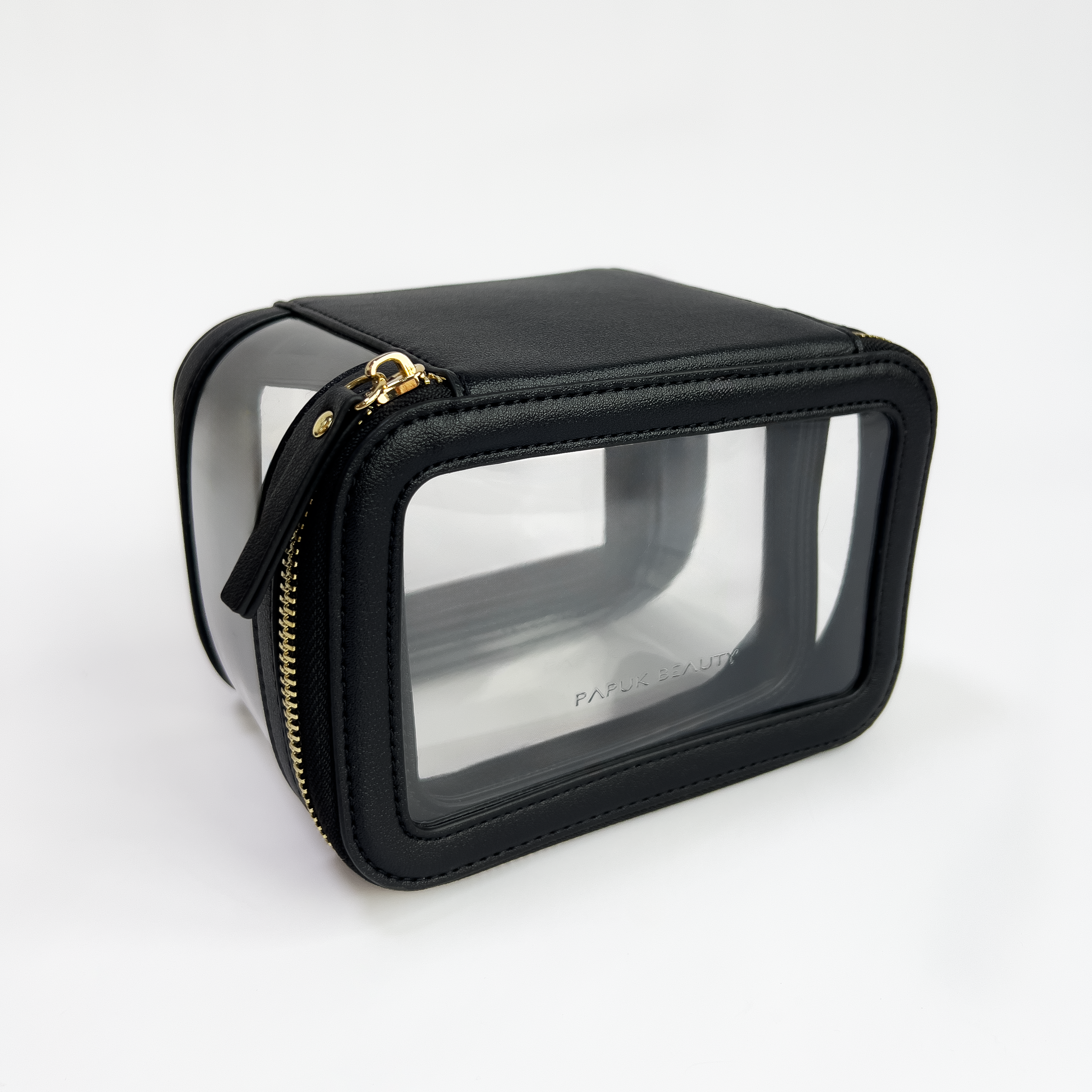 Набор прозрачных косметичек-органайзеров, черный